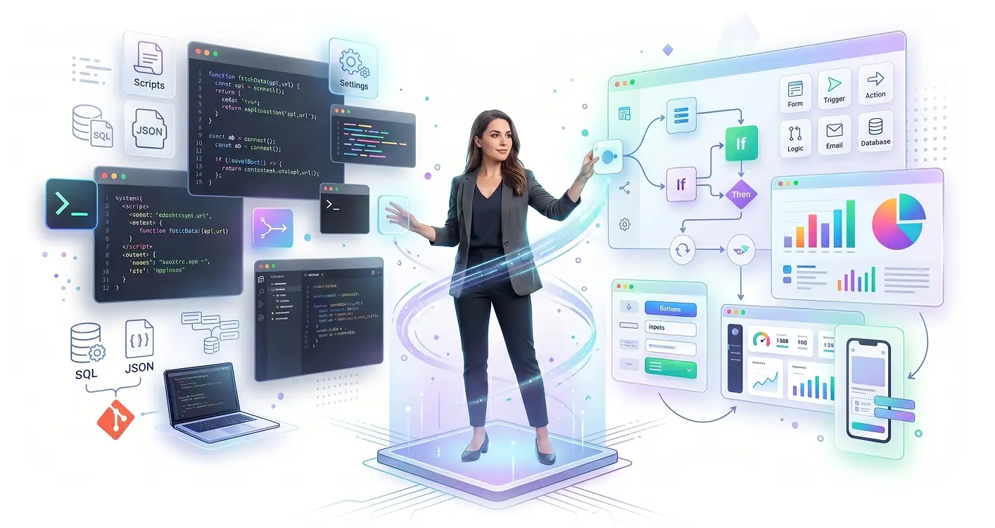 Low-code building and workflow automation across operations
